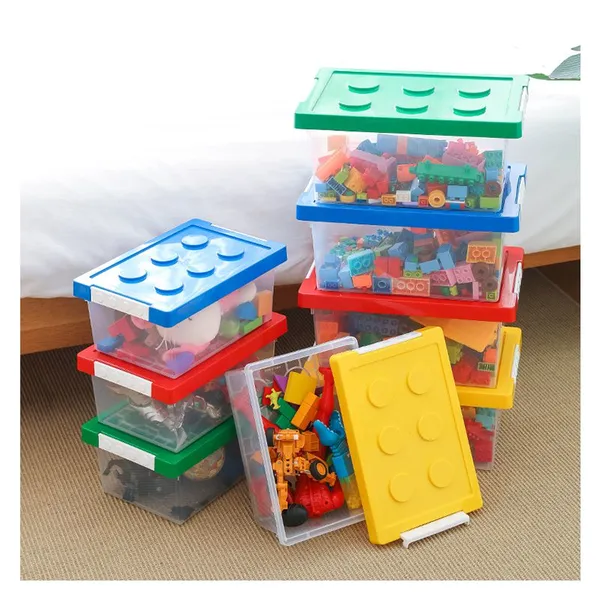 Clear Plastic Storage Bins With Lids 3 Size Craft Storage Container Sensory Bin Organizing Containers for Home Office photo-4