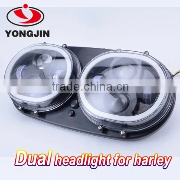 12v 24v 45w 90w 7" 5.3/4" Black Projector Led Headlamp Daymaker Headlamp Led for Harley Davidson Road Glide photo-3