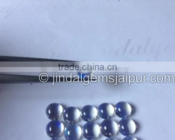 Wholesale Loose Gemstone Rainbow Moonstone Smooth Round Cabochon 6 MM photo-4