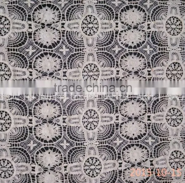 2016 New Lace Design 100% Cotton Full Lace Fabric For Garment photo-2