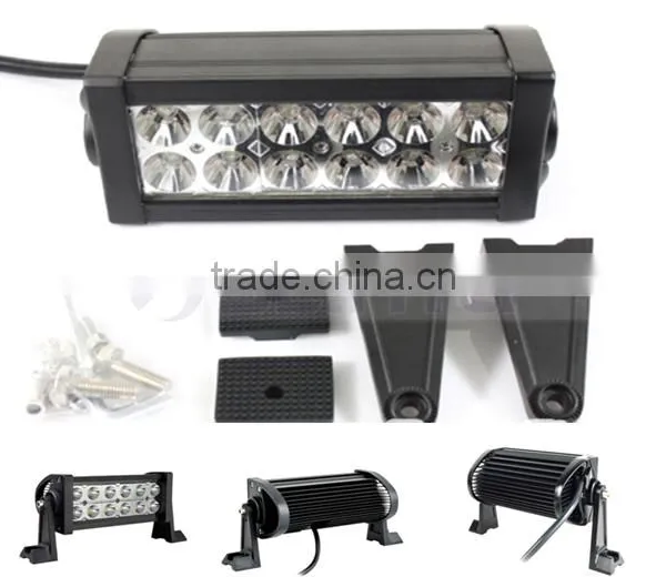 36W 12 LED 2520lm Brightness Aluminum Bracket LED Light Bar Car photo-4