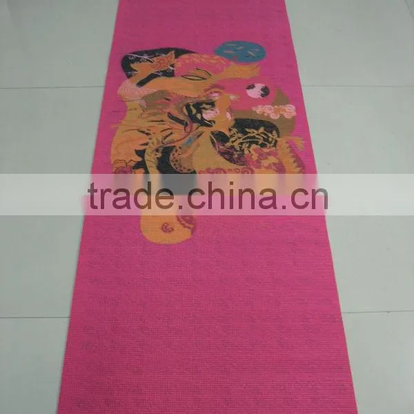 6mm Pvc Yoga Mat With Screen Printing Pattern