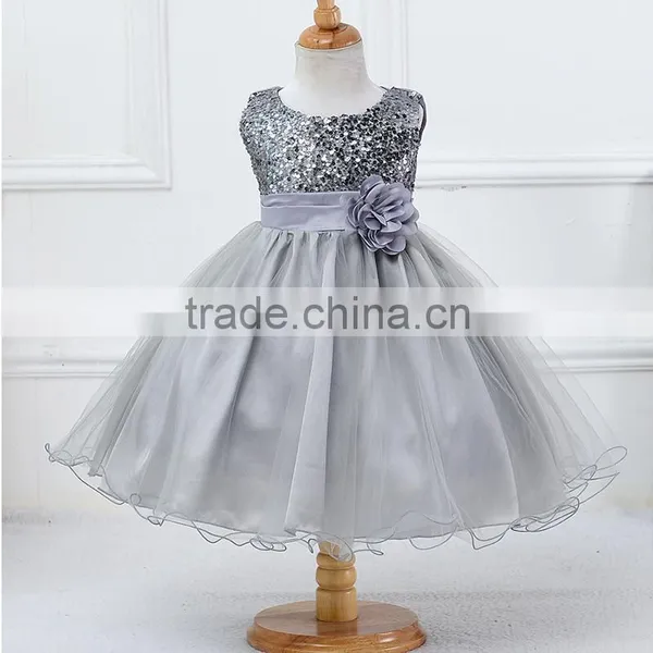 China Manufacture First Choice Fiesta Dresses Prom 2016 Fancy Red Applique Lace Flower Girl Skirt Sequined Beaded Wedding Dress photo-4