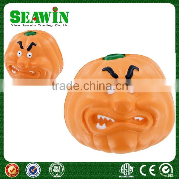 Gift PU Foam Stress Pumpkin Angry Toy Ball