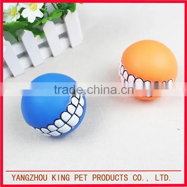 Hot Sale Pet Product Soft Color Rubber Squeaky Dog Ball photo-4