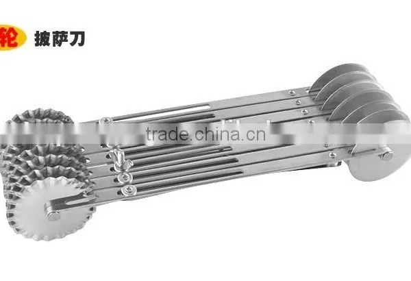 Pizza Double Roller Knife,,five Blade/7 Blade Roller Knife for Pizza photo-5