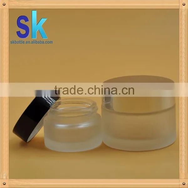 Stock Matte Clear Glass Jar of Cream With Lid Cosmetic Glass Bottle photo-3