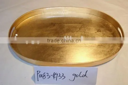 Gold Oval Plastic Tray