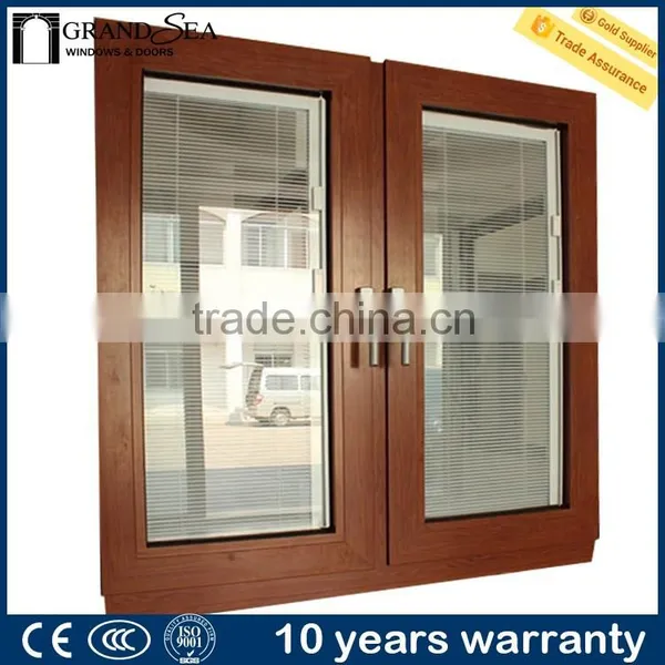 Latest French Aluminum Wooden Frame Door Window Grill Designs