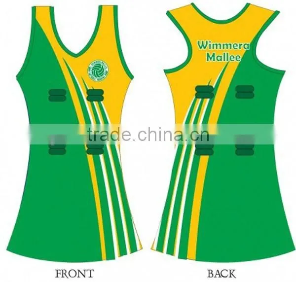 Stripe Design Netball A-line Dress Sublimation Made photo-4