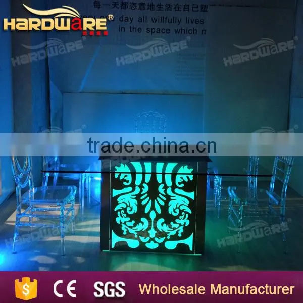 Supply All Kinds of LED Table and Chair Set,space Saving Glass LED Table photo-3