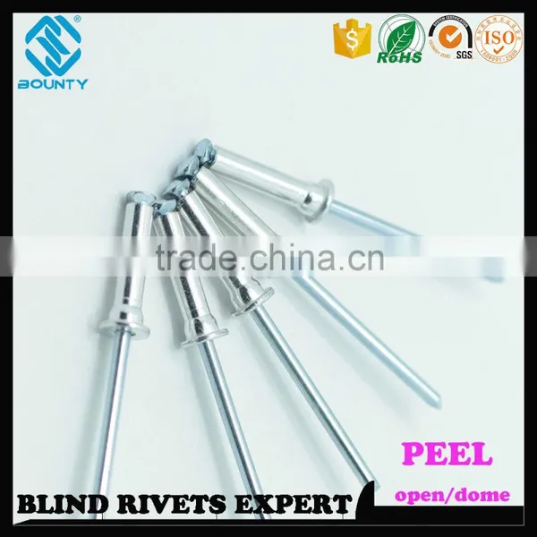 HOT SELLING OPEN END FACTORY ALUMINUM STEEL BLIND PEEL RIVETS photo-3