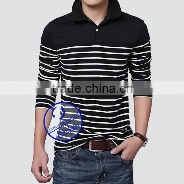 Fashion 95 Cotton 5 Spandex Yarn Dyed Polo t Shirt for Men photo-4