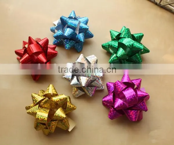 Plastic Ribbon Star Bow for Holiday Decoration photo-4