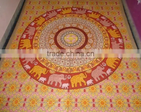 Circle Round Printed Elephant Tapestries photo-4