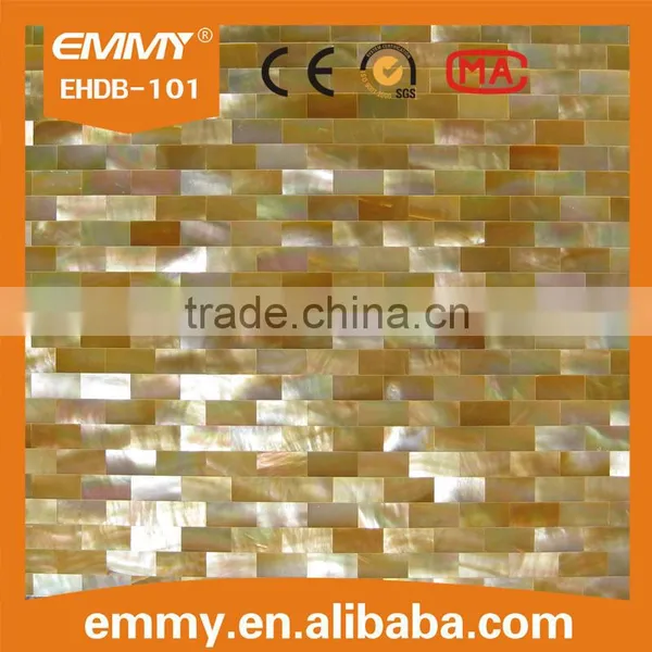 Promotion Crackle Triangle Yellowlip Seashell Mosaic Tile MOP Wall Decorate photo-5