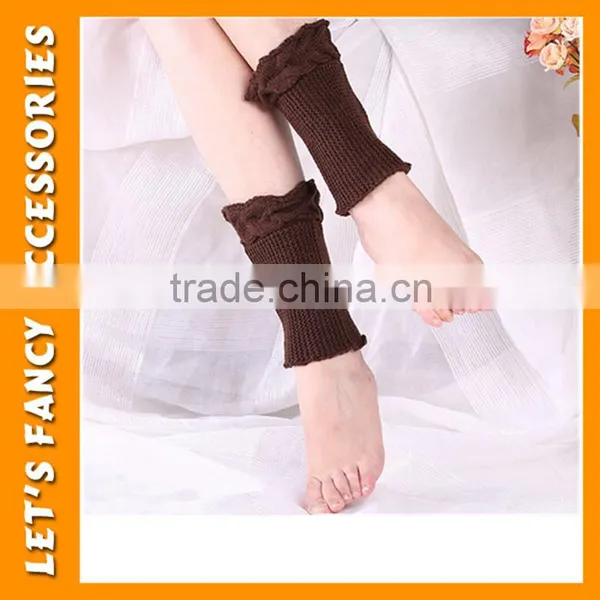 Black Leg Warmer Wholesale Available Sexy Leg Warmer Hollow Knit Lace Button Boot Sock Leg Warmers PGLW-0002 photo-2