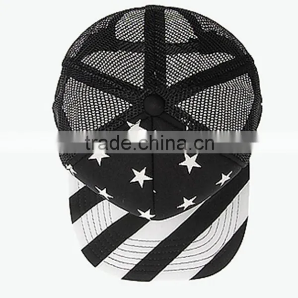 Flat Brim 5panel Custom Trucker Hats With Mesh photo-3