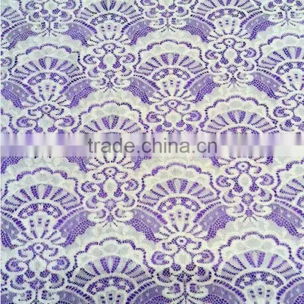 White Color Luxury African Voile Lace Fabric for Garment Accessories TH-8851 photo-5