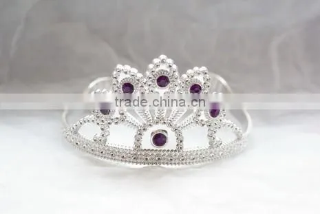 9cm Highx12cm Diameter Metallic Silver Plastic Tiara Princess Tiaras and Crowns photo-3