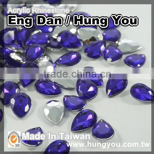Hot Sales 18x25mm Drop Shaped Point Back Rhinestone For Shoe photo-6
