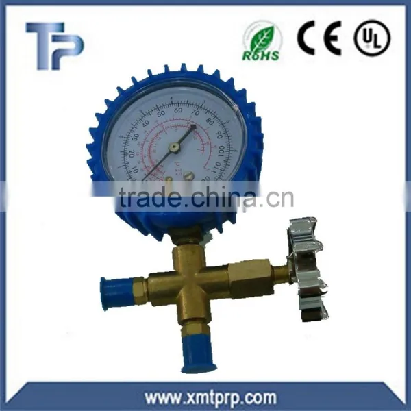 R134a Air Conditioner Refrigeration Brass Manifold Gauge Set photo-3