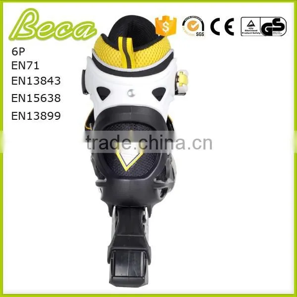 Wholesale Adjustable Yellow Black High Rebound 4 Wheels Kids Roller Skate photo-3