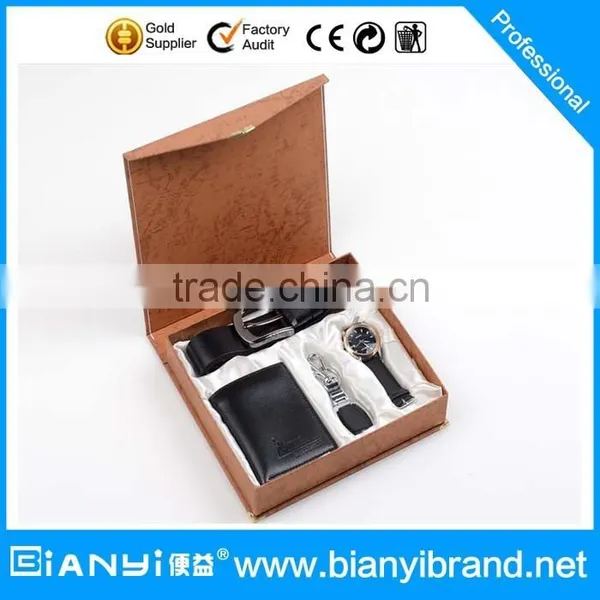 2016 Wallet and Belt Business Gift Items , Factory Custom Leather Gift Set