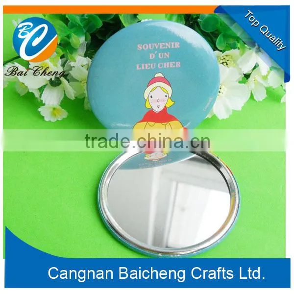 Promotion Custom Tin Pocket Mirror Round Cosmetic Mirror photo-2