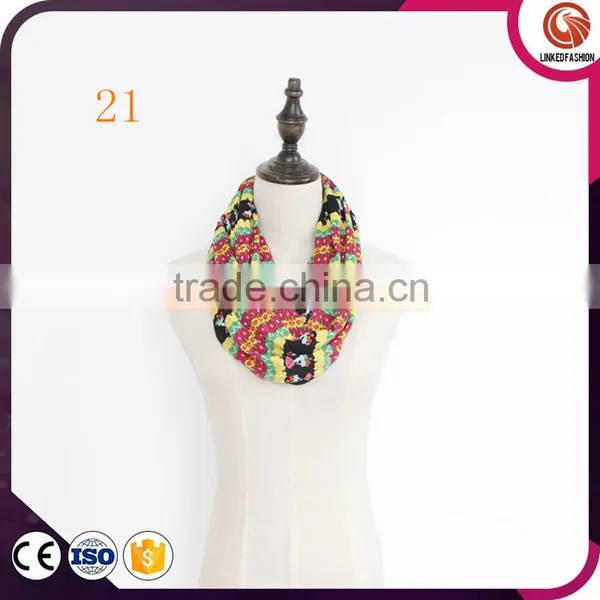Wholesale Deer Print Infinity Scarf Fleece Snood Custom Scarf Soft Polar Plush Aztec Loop Scarf photo-5