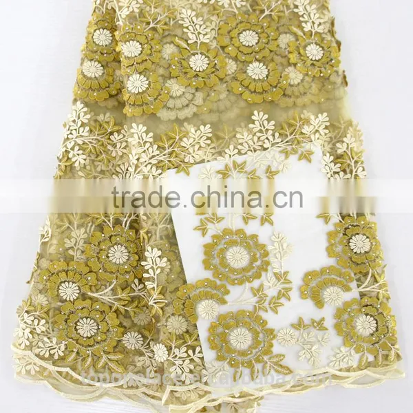2016 Lastest French Lace African/royal Bule 3d Lace Fabric/african Wedding Lace Fabric photo-2