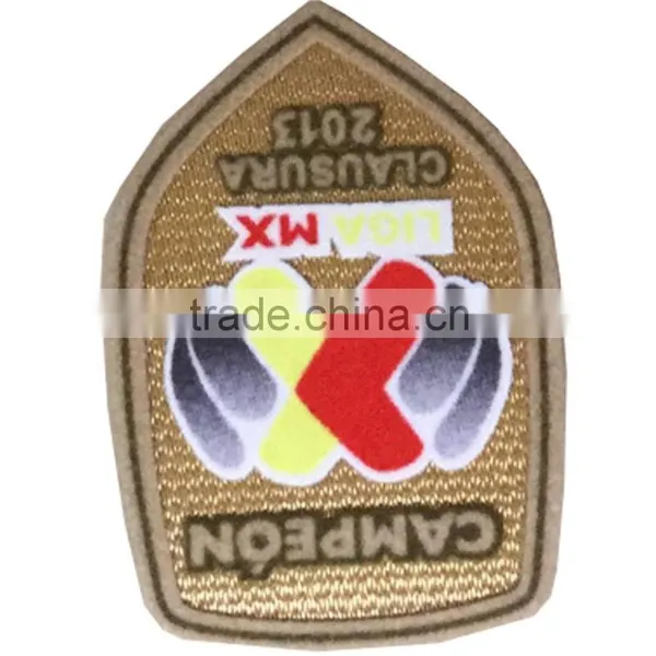 Factory Direct Flocking Sport Brand Patch Iron on Patches for Jackets photo-2