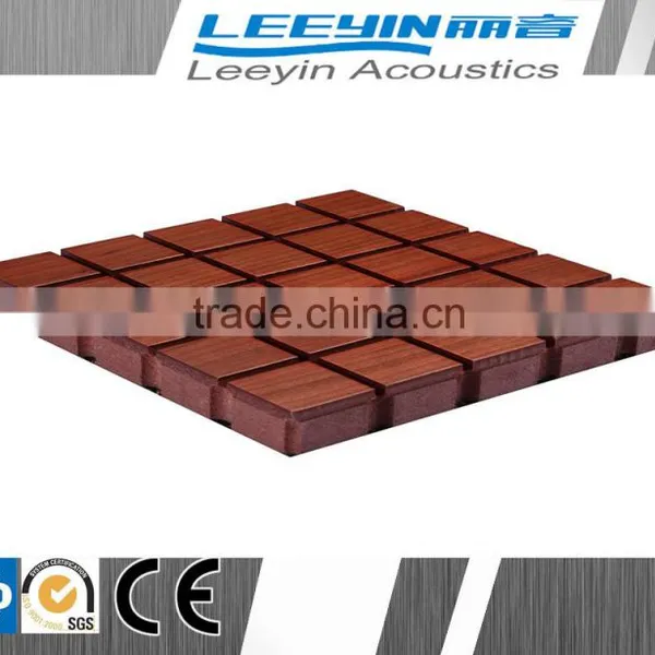 E0 E1 Waterproof Material Wood Panel Outdoor Grooved Acoustic Panels photo-6