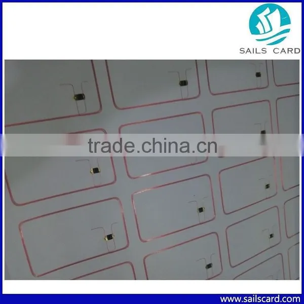 Customized 6x8 Layout RFID Inlay for ISO14443A F08 Smart Card