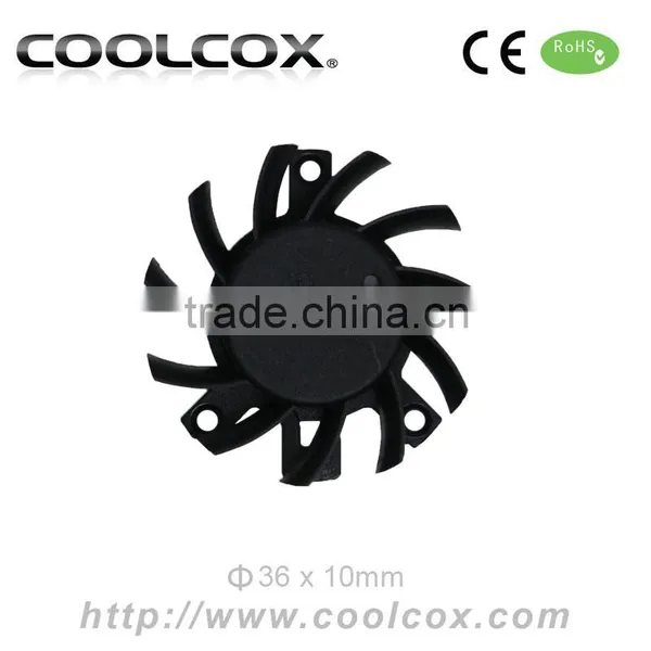 CoolCox 36x10mm Frameless Fan,graphic Card Cooling Fan,36mm Bladeless Fan,dc Brusheless Fan 40mm