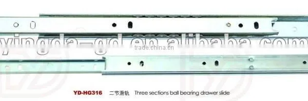 27mm Width Heavy Duty Two Way Travel Drawer Slide Ball Bearing Roller Drawer Slide