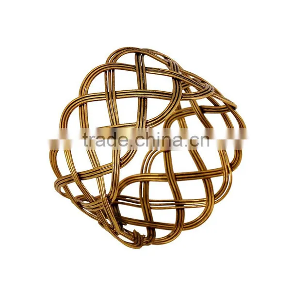 Handmade Women Charm Wire Hollow Out Arm Cuff Open Bangle