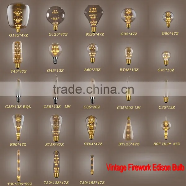 Led Firework Bulbs ST64/T30/G95/A19 Decorative Firework Bulbs E26/E27 Dimmable Firework Filament Bulbs 2W/4W/6W/8W photo-6