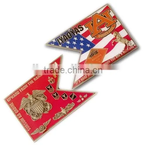 High Quality Custom Antique Brass Metal Souvenir Challenge Coin photo-2