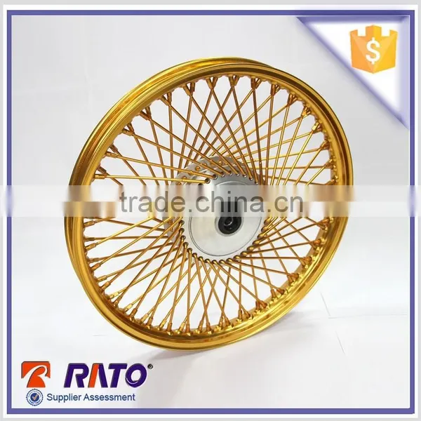 Chinese High Quality 17 Inch Double Disc Brake Motorcycle Golden Wheel photo-2