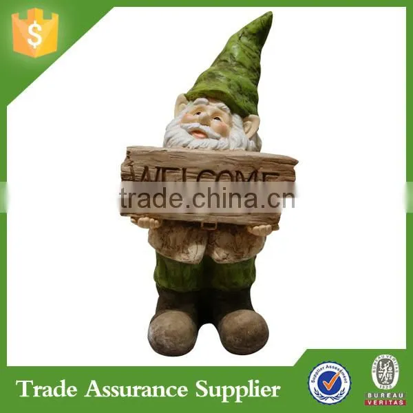 Hot Sales Custom Resin Welcome Gnome Figurine Garden Decoration photo-5