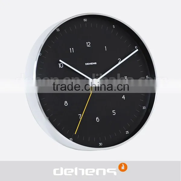 DEHENG 8'' Dimond Cut Effect Frame Metal Wall Clock photo-3
