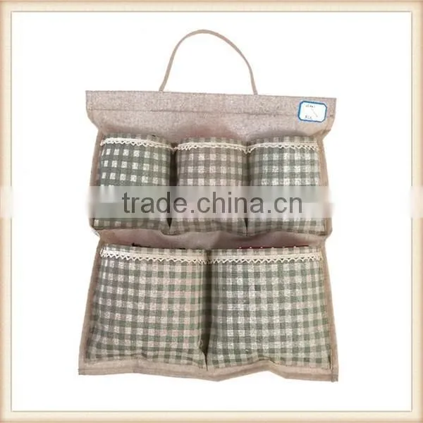 Jute Linen Wall Hanging Storage Bag photo-2