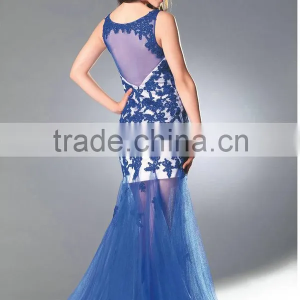 Elegant Beautiful Embroidery Transparent Back Design Elegant Evening Summer Dresses photo-4