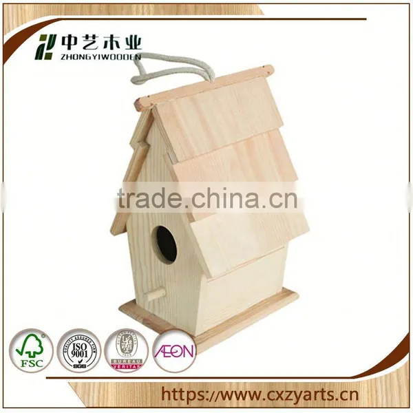 Big Customers Cooperation Good Quality Unique Designed Nestling Cottage Custom New Design Wooden Bird House photo-5