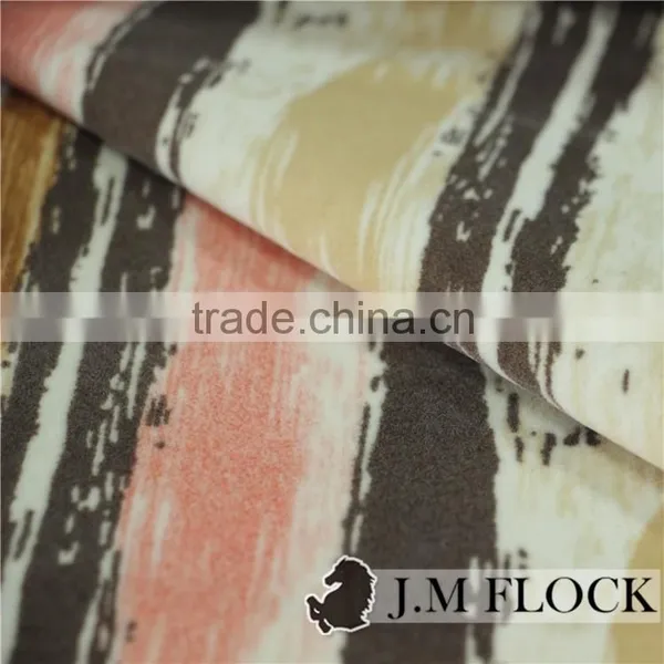 Country Style Stock Fabric Sofa Upholstery Flock Fabric With Stripe photo-2
