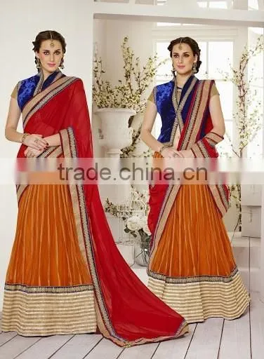 OFF WHITE GEORGETTE ON NET SAREE photo-2
