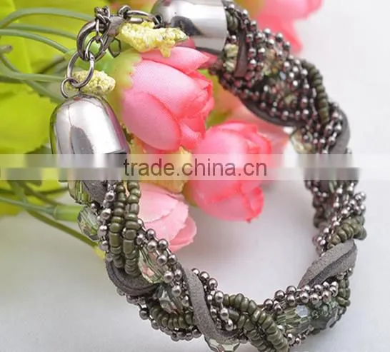 Fashion Hot South Korea Velvet Chain Hand-woven Exaggerated Style Bracelet Wholesale Jewelry