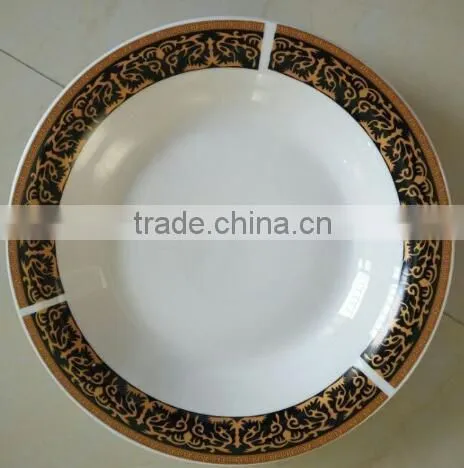 Cheap China Soup Plate , Wholesale Asian Soup Plate , Cheap White Decal Porcelain Deep Plate photo-4