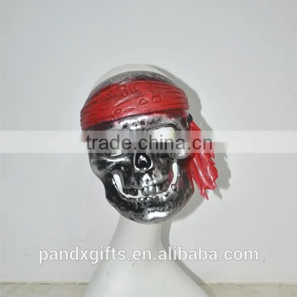 Pirate Golden Plastic Full Face Mask photo-2